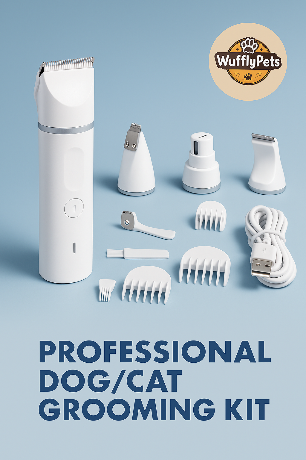WufflyPets™ All-in-One Pet Groomer – Trim, Shape & Shine